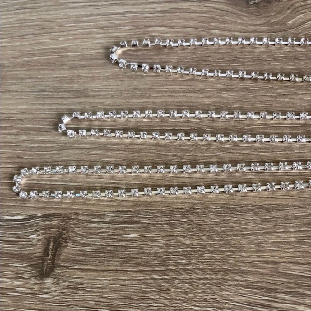 3 layered crystal rhinestone festival leg chain - Picture 7 of 8
